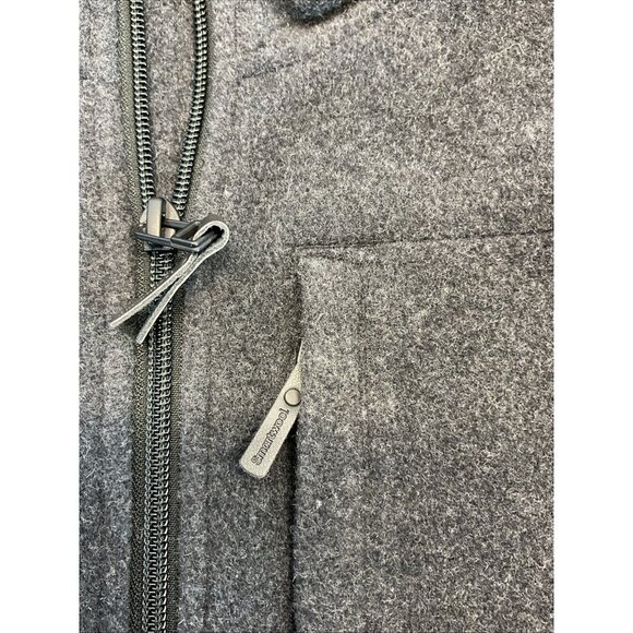 SmartWool Anchor Line‎ Full Zip Jacket Coat Gray Wool Blend Pockets Mens M - Picture 4 of 10
